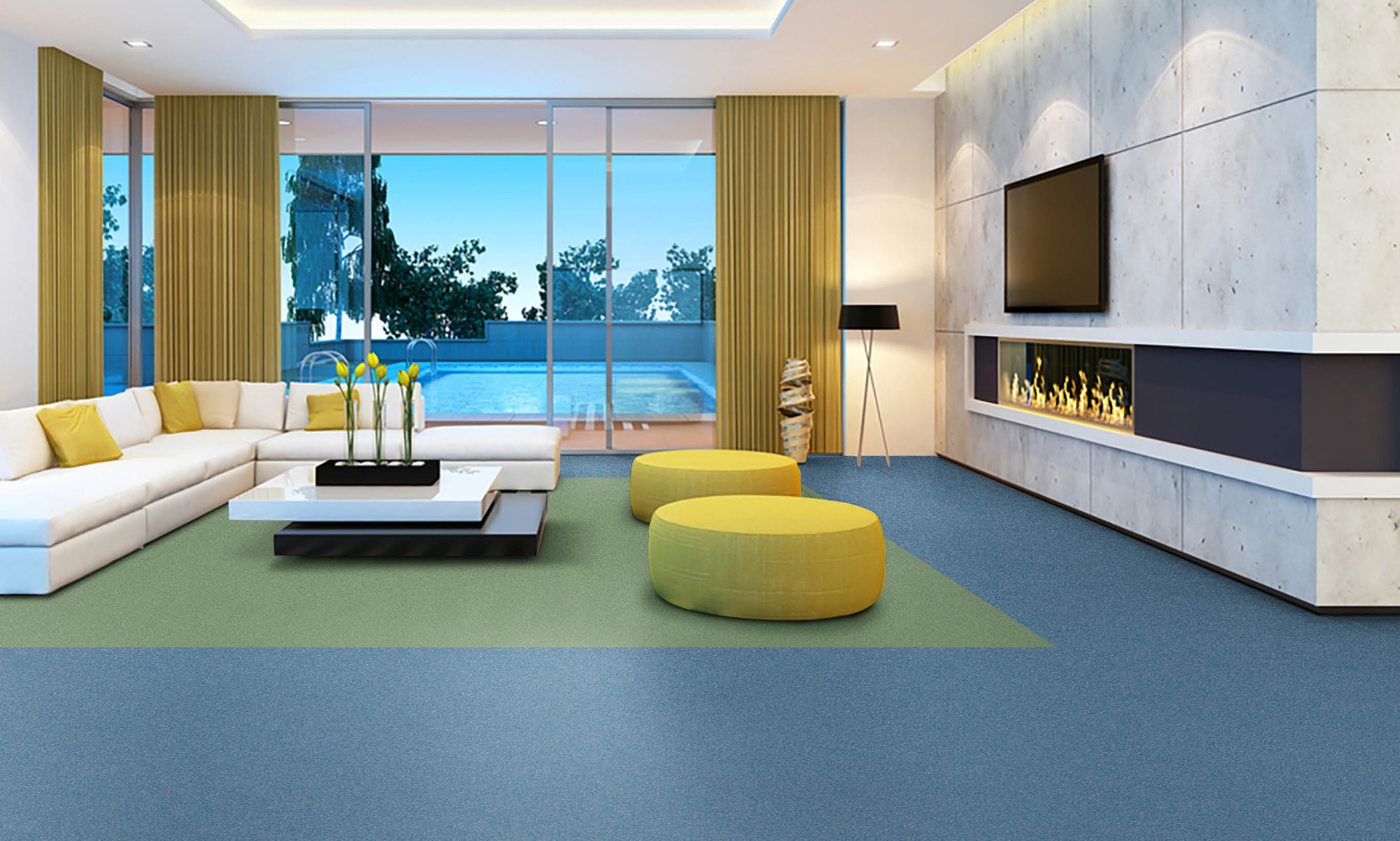 Contemporary villa living room 