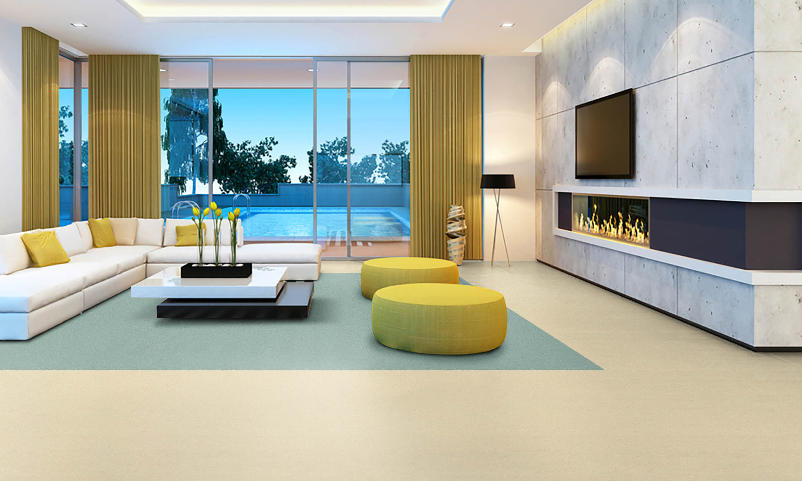 Contemporary villa living room 