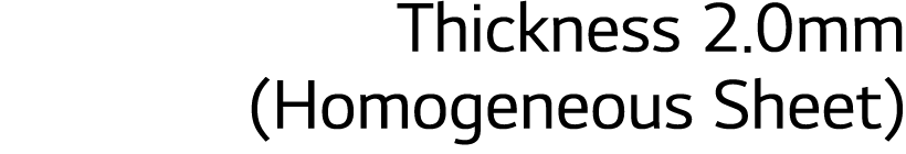 Thickness 2 0mm (Homogeneous Sheet)