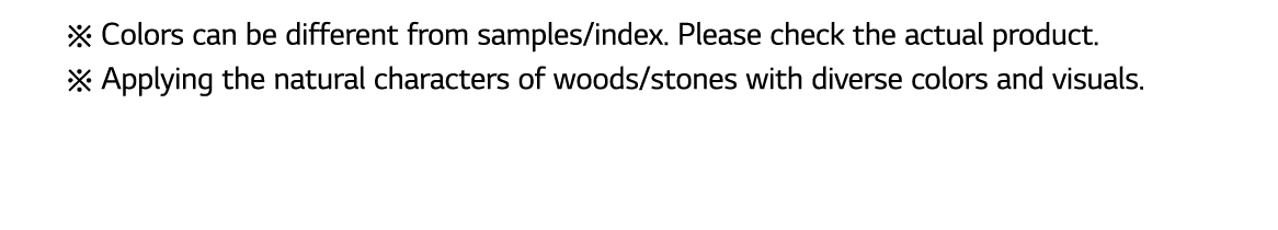 ※ Colors can be different from samples/index. Please check the actual product. ※ Applying the natural characters of w...